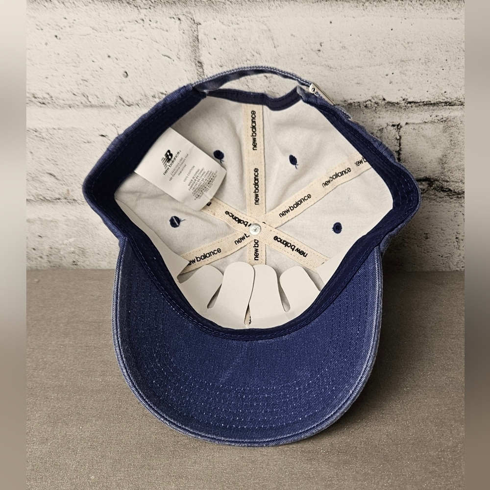 New Balance Classic Logo Hat Blue Adjustable Baseball Cap NWT - Picture 8 of 9